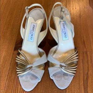 Jimmy Choo London Suede & Metallic Leather Sandals